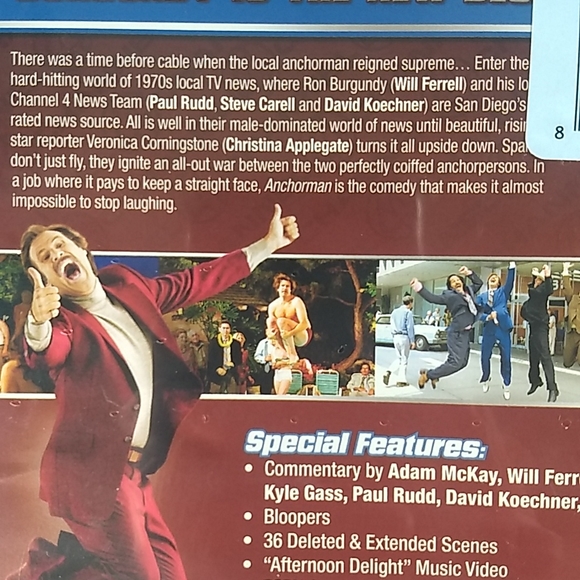 Host Pick Factory Sealed Anchorman: The Legend of Ron Burgundy UNRATED Blu Ray - Picture 4 of 7